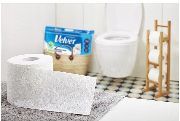 Velvet Soft & White 3-Ply Toilet Paper, 8 Rolls, 150 Sheets per Roll - Image 2