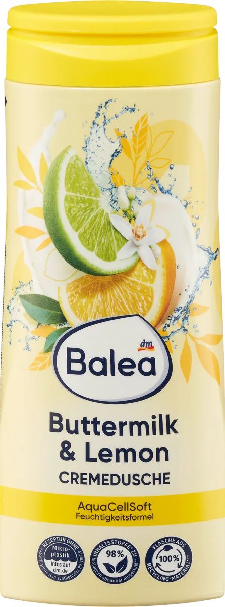 Balea Buttermilk & Lemon Shower Gel, 300 mL