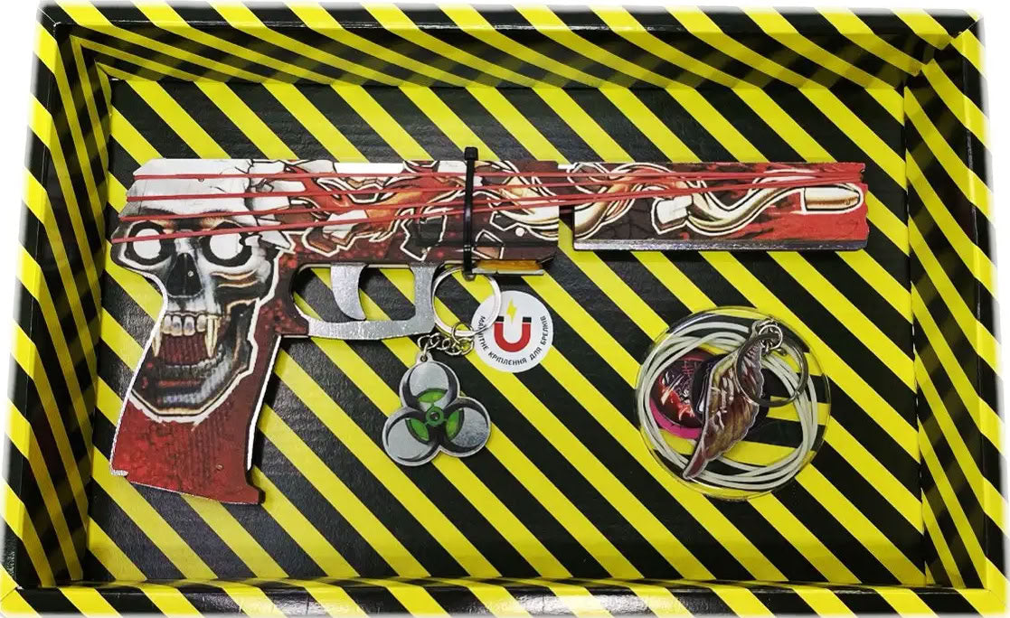 USP USP-KK Control Shot Wooden Rubber Band Gun, Boxed