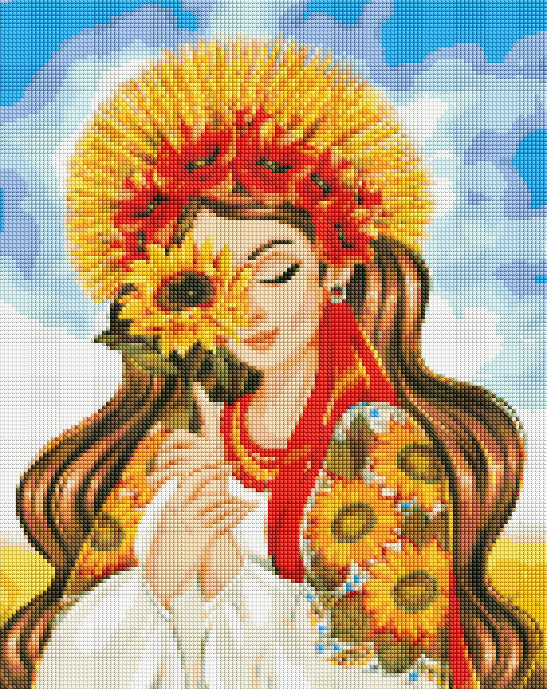 Ideyka AMO7592 Sunbeam Diamond Mosaic Craft Set, 40 x 50 cm