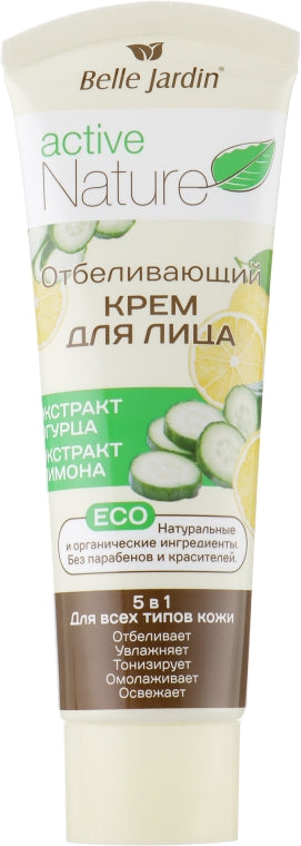Belle Jardin Active Nature Eco Cucumber & Lemon Extract Whitening Face Cream, 85 mL