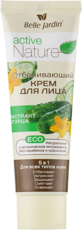 Belle Jardin Active Nature Eco Cucumber Extract Whitening Face Cream, 85 mL