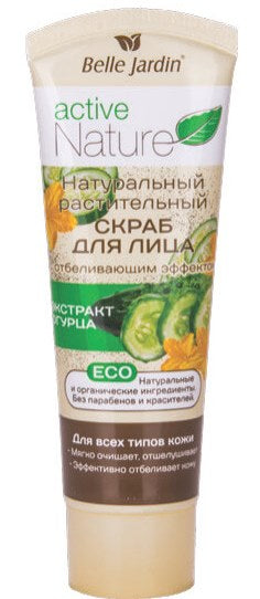 Belle Jardin Active Nature Eco Cucumber Extract Face Scrub, 85 mL