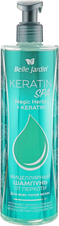 Belle Jardin KERATIN SPA Anti-Dandruff Micellar Shampoo for All Hair Types, 400 mL