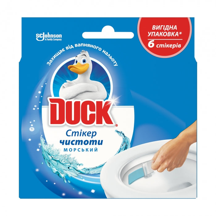 Toilet Duck Ocean Duo 4-in-1 Toilet Cleaning Stickers, 6 pcs