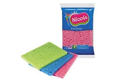 Nicols Kitchenet Cellulose Cleaning Cloths, 3 pcs