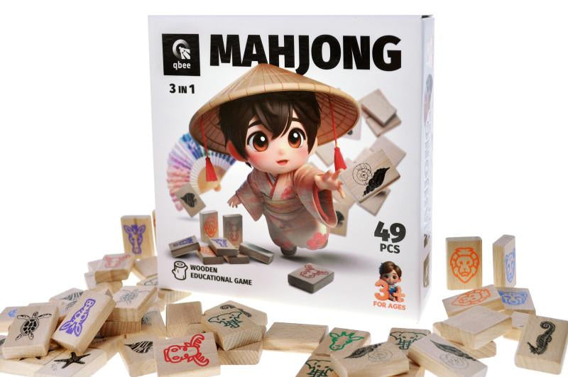 Qbee 900552 Kids' Mahjong Board Game