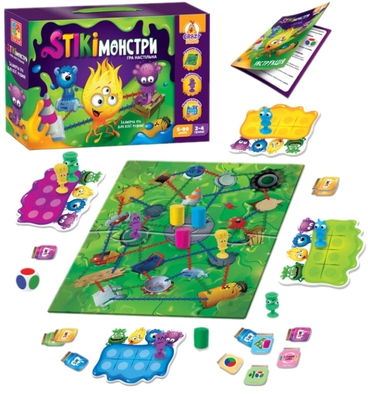 Vladi Toys VT8055-35 Stiki Monsters Board Game