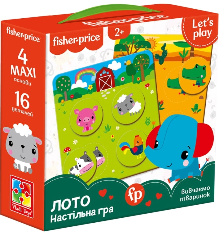 Vladi Toys VT2910-01 Learning About Animals Lotto Board Game