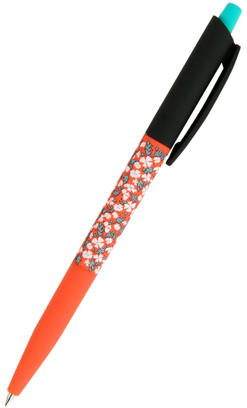 Axent AB1090-32-A Red Field Retractable Ballpoint Pen, Blue Ink, 0.5 mm