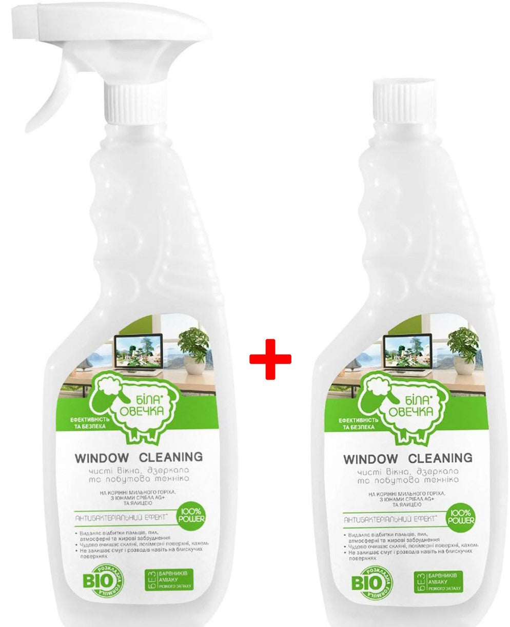 Bila Ovechka Window Cleaner Spray, 500 mL + Refill, 500 mL