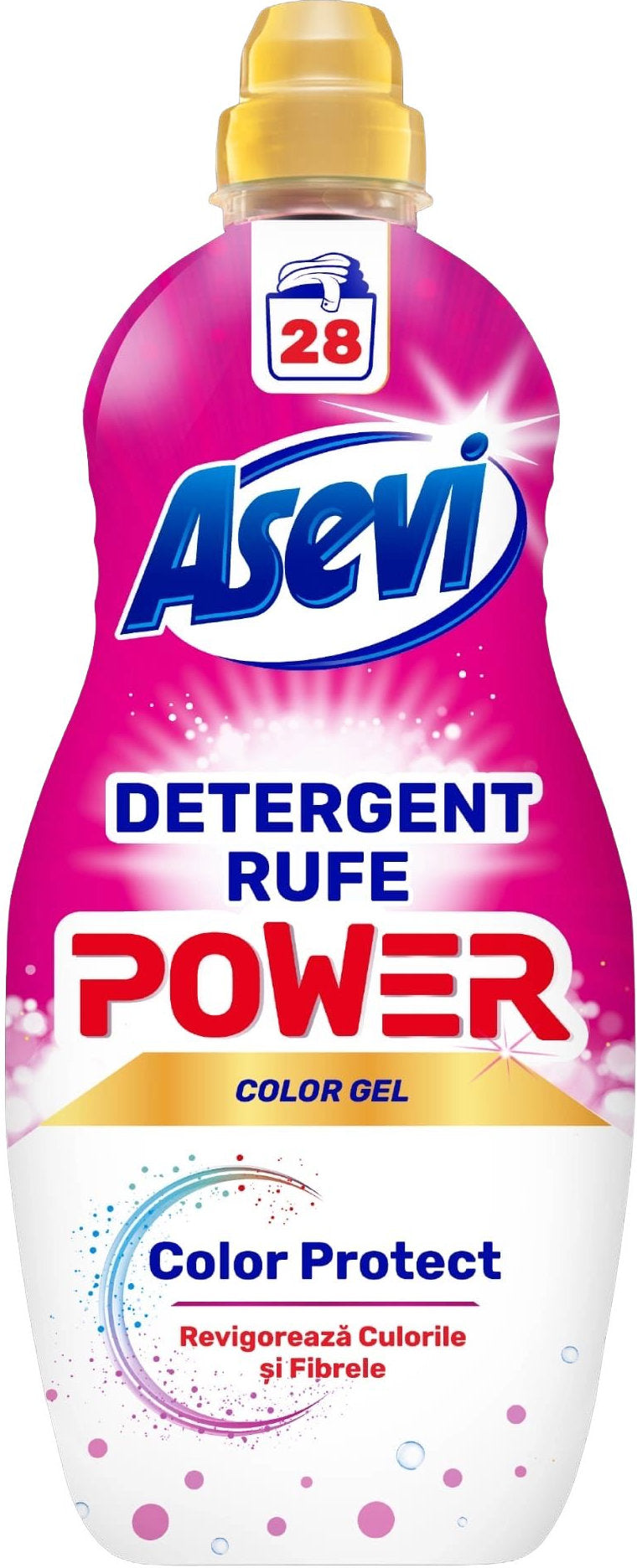Asevi Power Color Protect Liquid Laundry Detergent, 28 Loads, 1.4 L