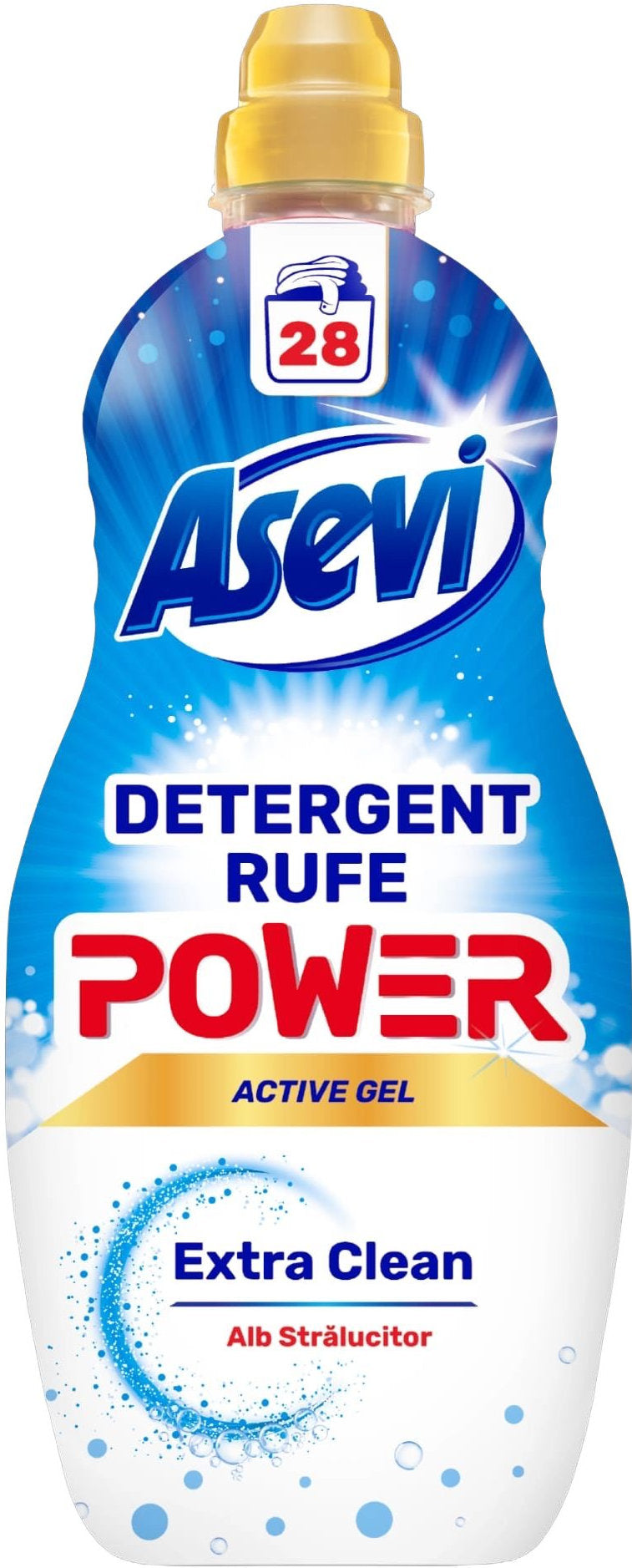 Asevi Power Extra Clean Active Oxygen Liquid Laundry Detergent, 28 Loads, 1.4 L