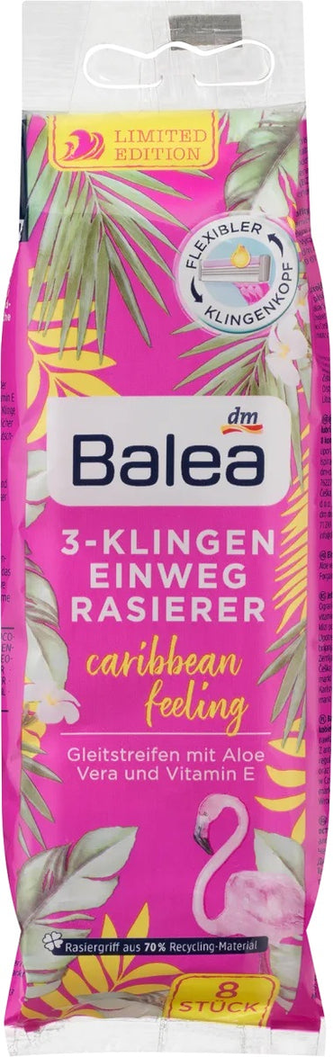 Balea Caribbean Feeling Women's Disposable Razors, 3 Blades, 8 pcs - Image 2