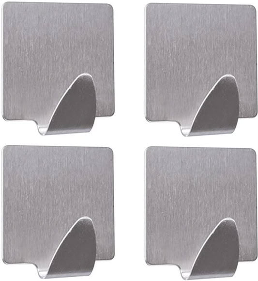 Feniks Square Metal Self-Adhesive Hook Set, 4 pcs