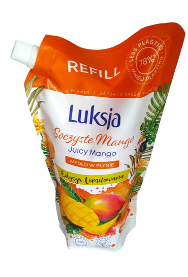 Luksja Juicy Mango Cream Liquid Hand Soap Refill Pouch, 900 mL - Image 2