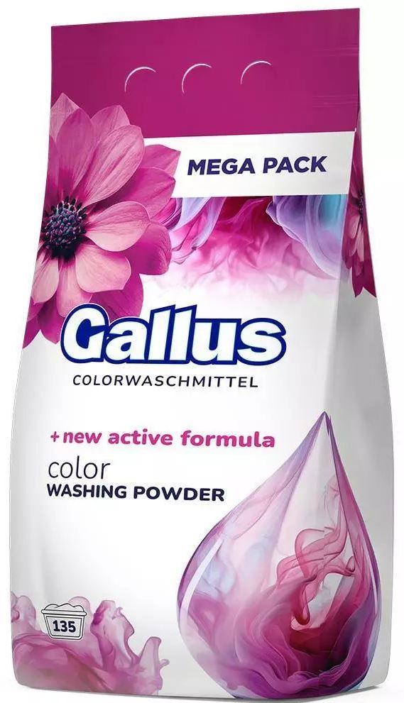Gallus Color Laundry Detergent Powder, 135 Loads, 8.1 kg