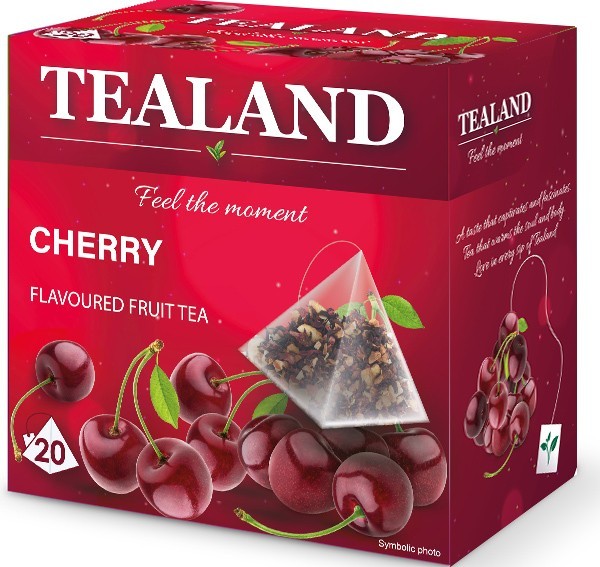 Tealand Cherry Fruit Tea, 20 Pyramid Bags, 40 g