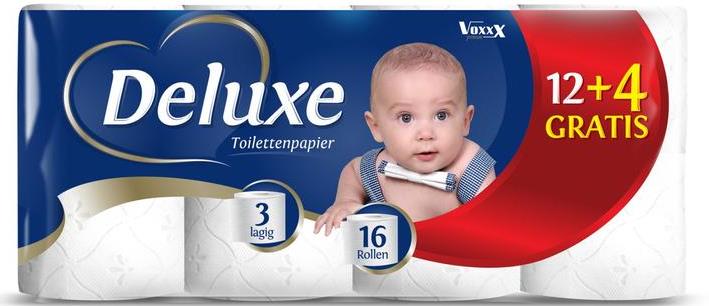 Deluxe 3-Ply Toilet Paper, 16 Rolls