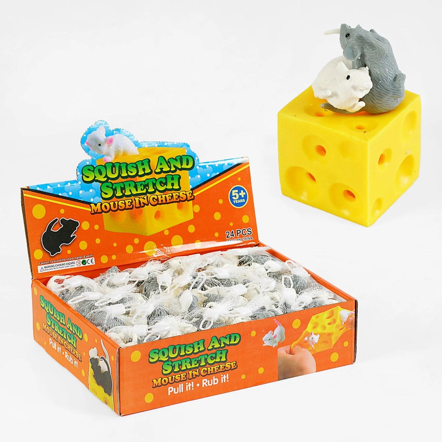 C 61247 Mice on Cheese Antistress Toy