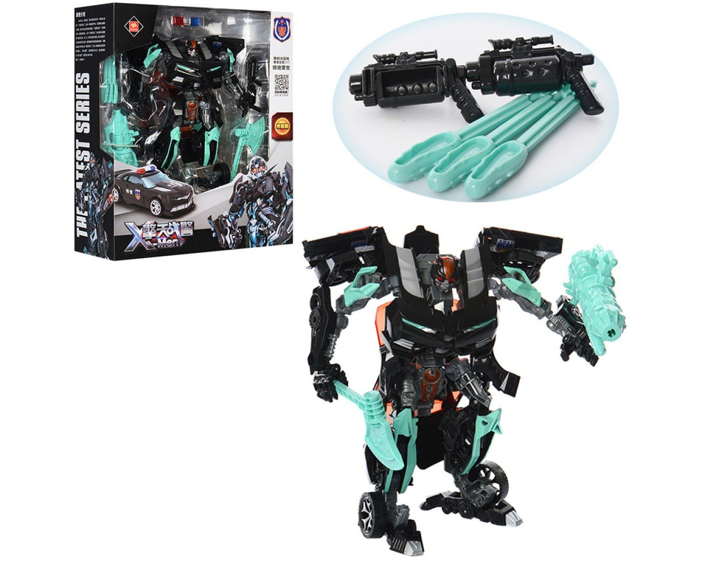 Jinjiang 8820A Police Car Deformation Transforming Robot