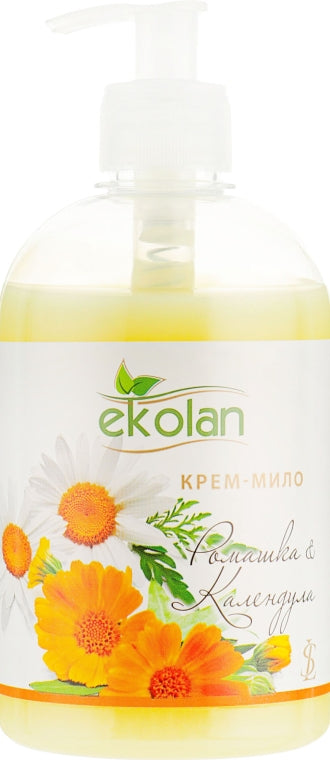 Ekolan Chamomile & Calendula Liquid Cream Soap with Pump, 500 g