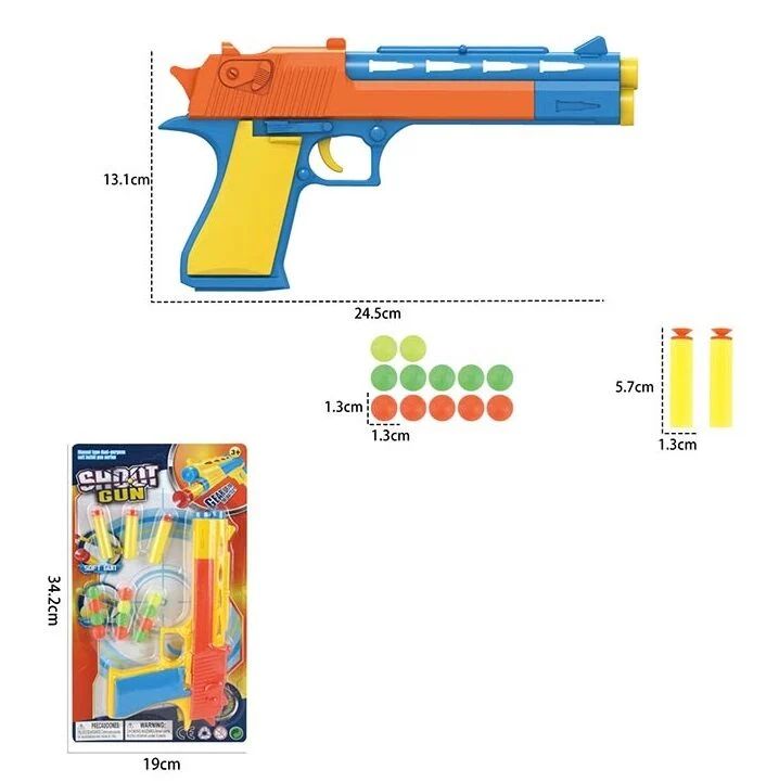 6699-5 A Toy Pistol with Soft Darts & Balls