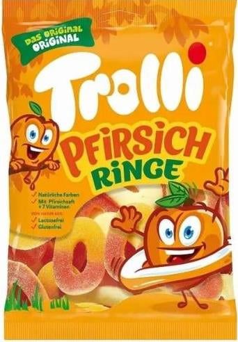 Trolli Peach Rings Gummy Candy, 150 g