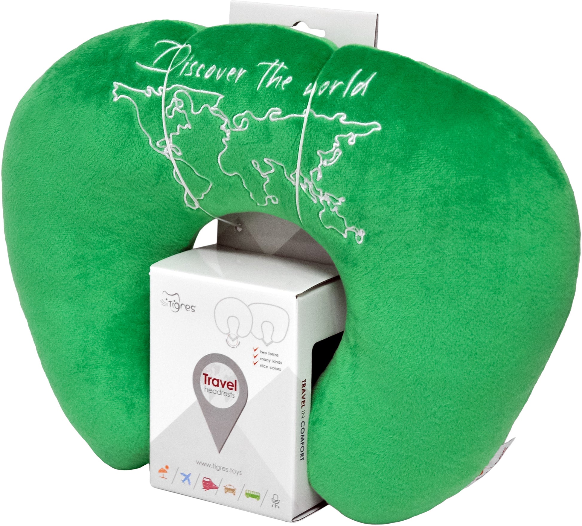 Tigres PD-0400 Discover the World Neck Pillow, 38 cm - Image 2