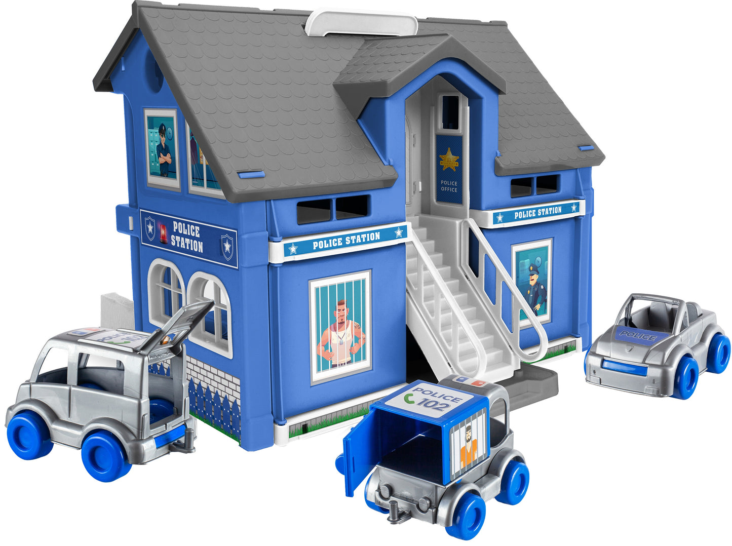Wader Play House 25420 Police Station Play Set, 37 x 30 cm