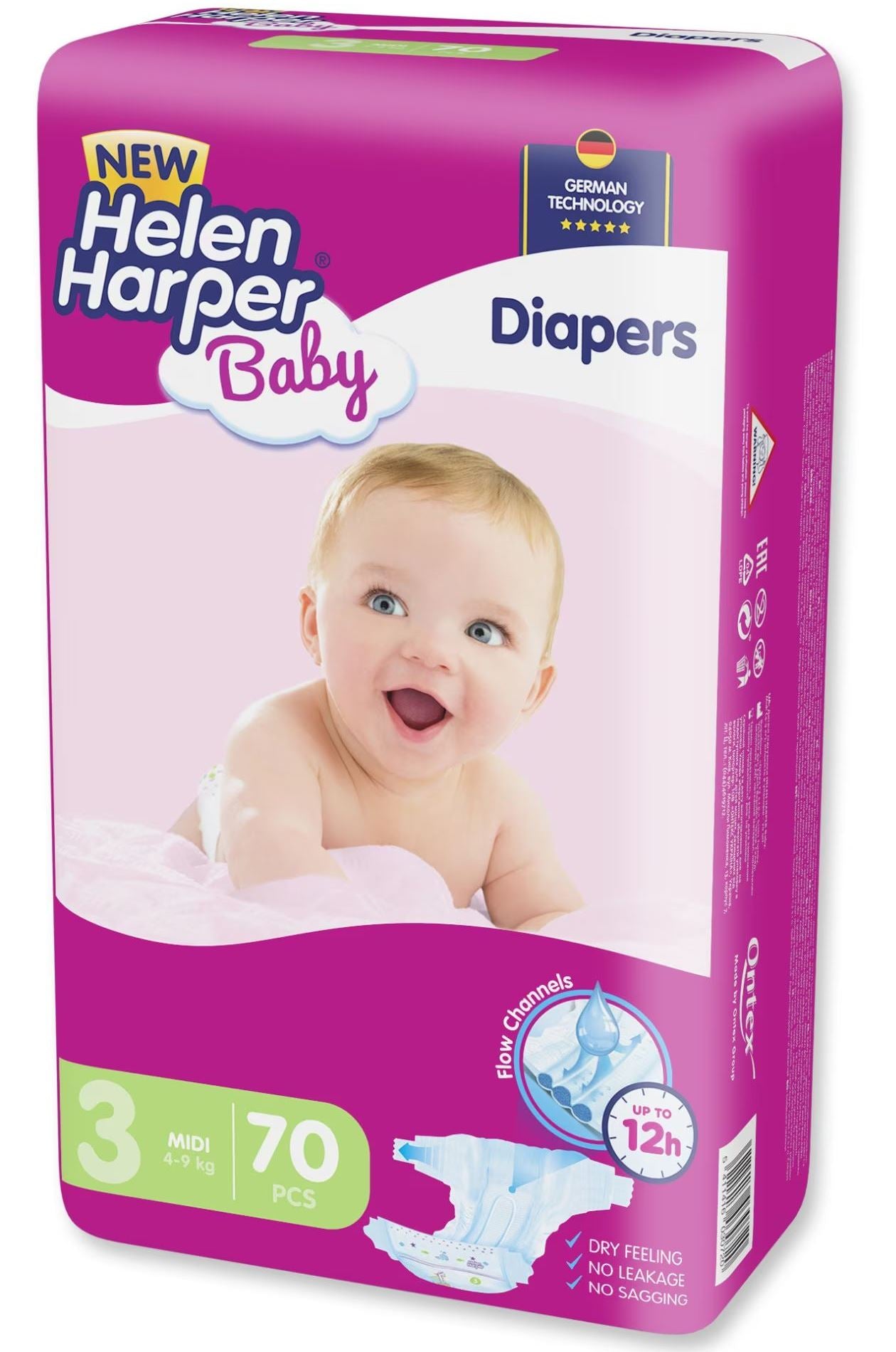 Helen Harper 3 Baby Diapers, 4-9 kg, 70 pcs - Image 2