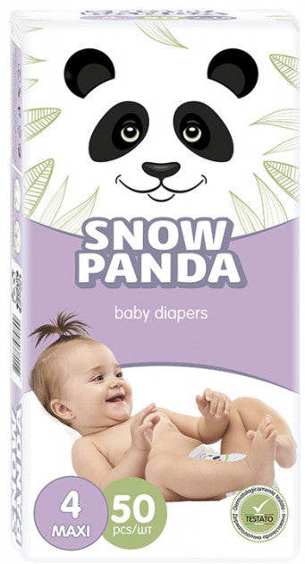 Snizhna Panda Maxi 4 Baby Diapers, 50 pcs, 7-18 kg