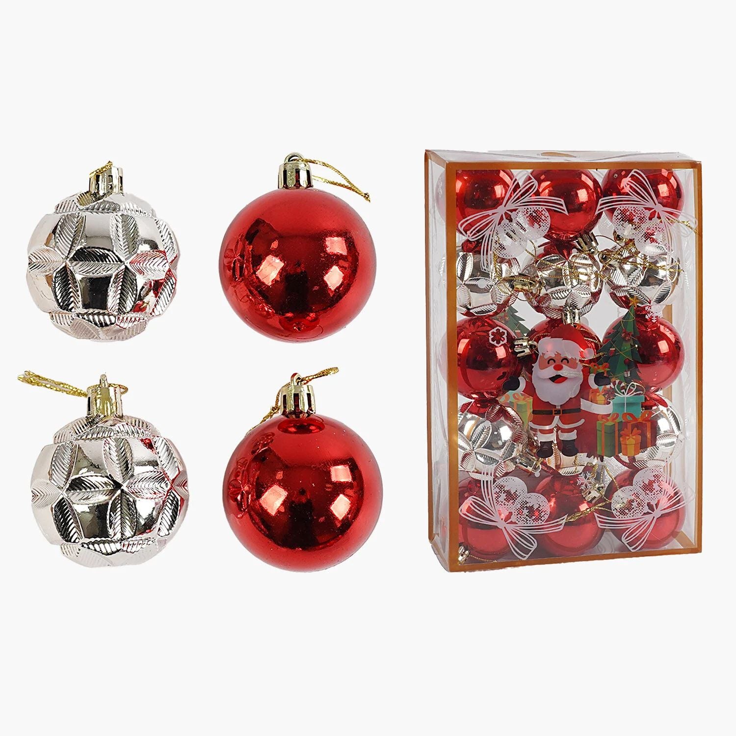 C 67321 Christmas Ball Ornaments, 5 cm Diameter, 15 pcs