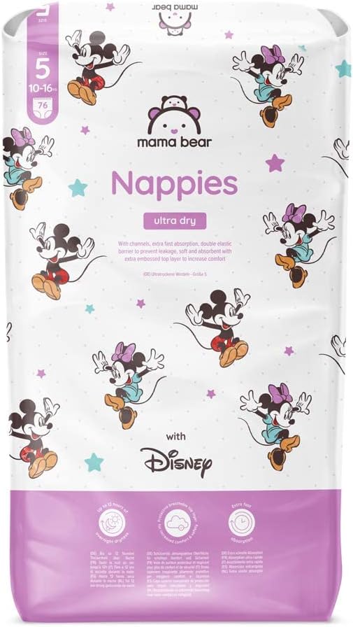Mama Bear Size 5 Baby Diapers, 10-16 kg, 76 pcs