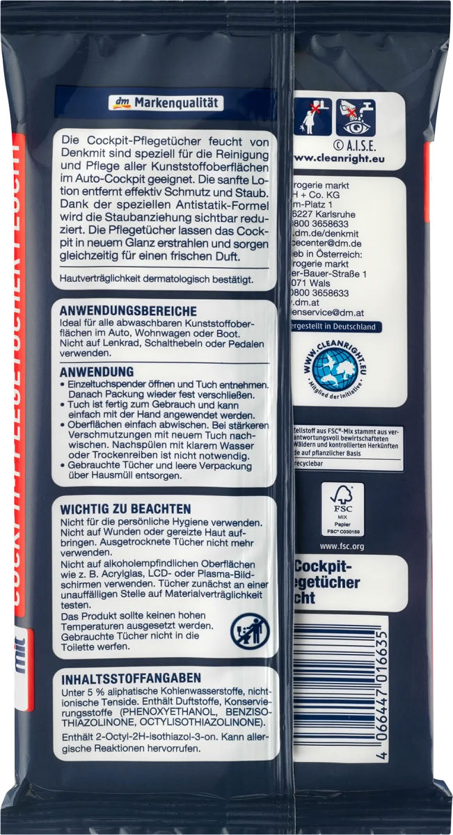 Denkmit Car Care Wet Wipes, 20 pcs - Image 2
