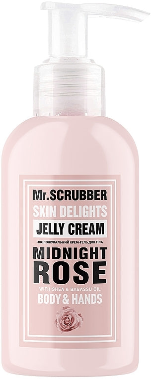 Mr. Scrubber Midnight Rose Moisturizing Body & Hand Cream Gel, 150 mL