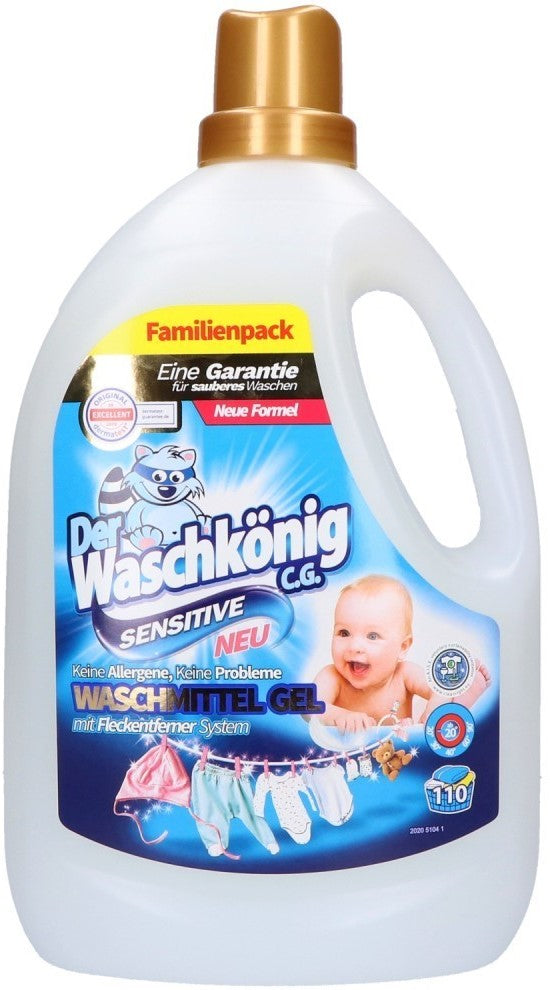 Waschkönig Sensitive Liquid Laundry Detergent, 3.305 L