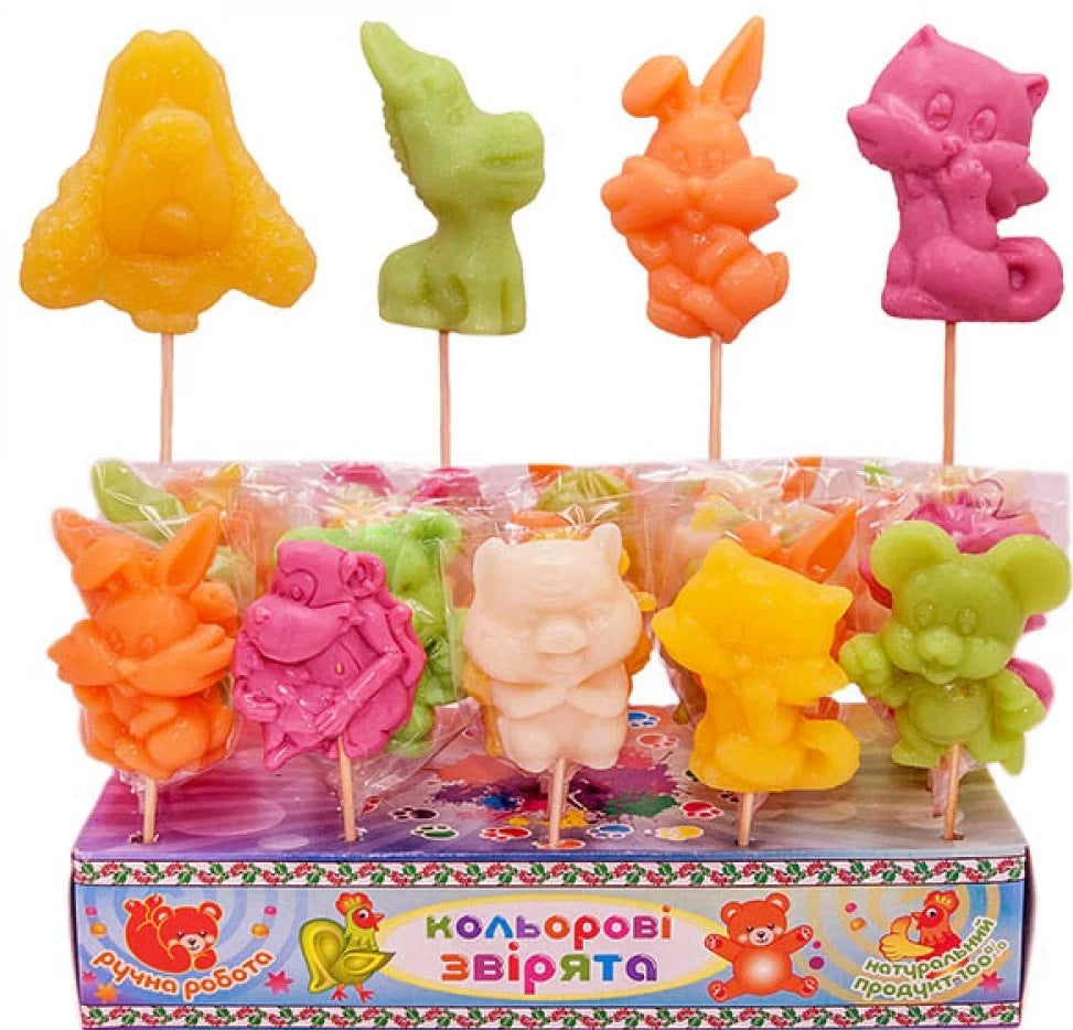 R&V Colored Animals Lollipop, 30 g