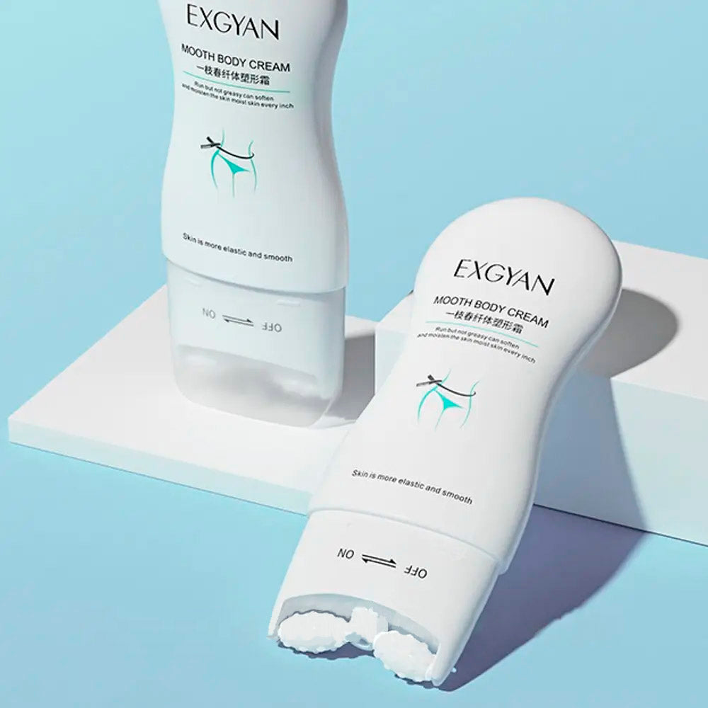 Exgyan Mooth Body Cream Sculpting Cream with Massage Rollers, 150 g - Image 3