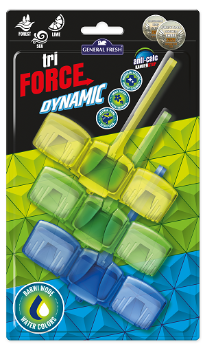Force Tri Dynamic Toilet Bowl Freshener Blocks, 3 x 45 g