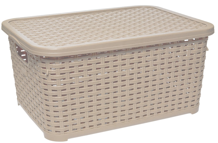 Plastart SP296 Basket with Lid, 40 x 29.5 x 19 cm, 18 L - Image 3