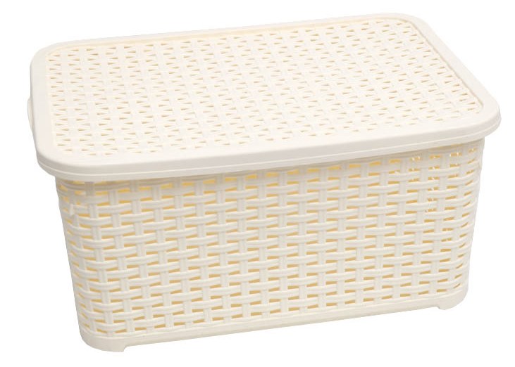 Plastart SP296 Basket with Lid, 40 x 29.5 x 19 cm, 18 L - Image 4