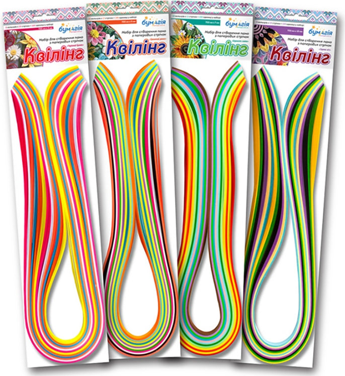 Bumagiya Quilling Paper Set, 12 Colors, 5 x 700 mm, 12 Strips