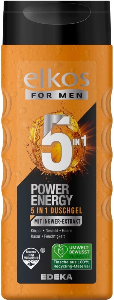Elkos Men 5-in-1 Power Energy Shower Gel, 300 mL