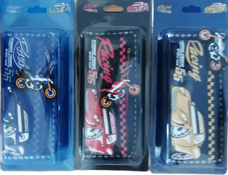 2656 Cars Pencil Case & Cosmetic Bag with 2 Zippers & Keychain