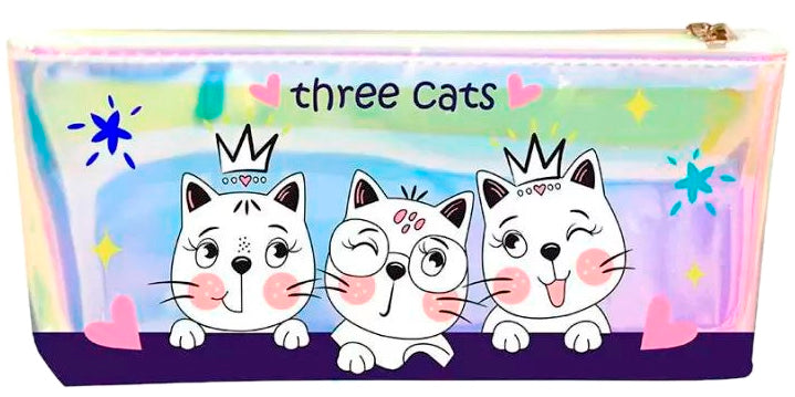 Three Cats 13103 Holographic Pencil Case