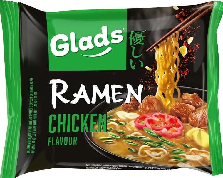 Glads Ramen Instant Noodles, Chicken Flavor, 105 g