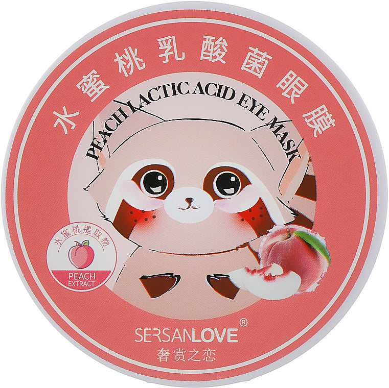 Sersanlove Peach Lactic Acid Hydrogel Eye Patches, 60 pcs, 90 g