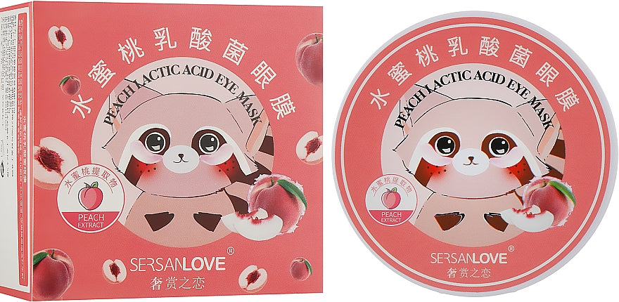 Sersanlove Peach Lactic Acid Hydrogel Eye Patches, 60 pcs, 90 g - Image 2