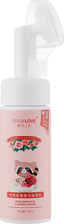 Sersanlove Rose Facial Cleansing Mousse with Brush, 150 mL - Image 2